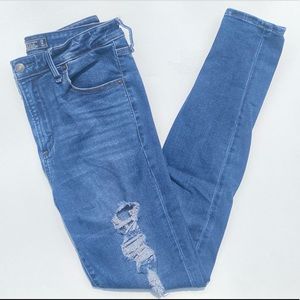 Abercrombie & Fitch High Rise Ripped Skinny Jeans